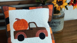 Fall Truck pillow (Handi Quilter Capri)